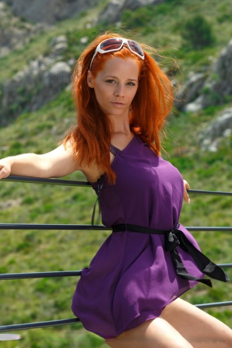 Redhead Ariel Piper Fawn undresses for nude modeling gig in National Park 52247692