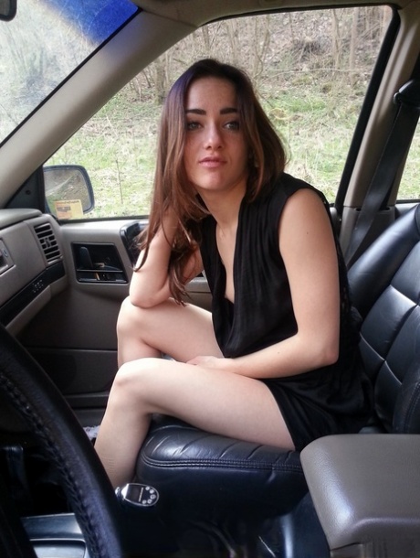 Horny girl Kasia Kelly takes selfies while playing with her pussy inside a car 84656835